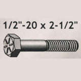 EXBB Exmark Replacement Blade Bolt 2.5" (1/2"-20 x 2-1/2") Grade 8 (3 Pk)
