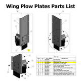 69730002HD 1/4" RUBBER SHORT (36 & 50" LEAF PLOW)