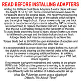 XB3 2.5" W x 5/8 CH X-Blade Dual Mulching Blade Adapter Kit (3pk)