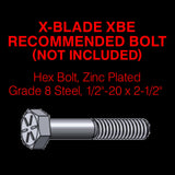XBE 2.5" W x 15/16" CH Exmark / Toro with Spline X-Blade Dual Mulching Blade Adapter (3 pk)